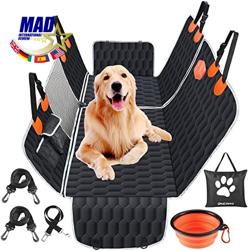 #VerdientProvisionen<br>Hundedecke Auto Rückbank Autoschondecke Hund mit Sichtfenster Seitenschutz und Sicherheitsgurt Kratzfest Wasserdicht rutschfest Universal Hunde Autodecke Rücksitz 130 x 139 cm